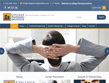 Tablet Screenshot of collegeplanninginstitute.com